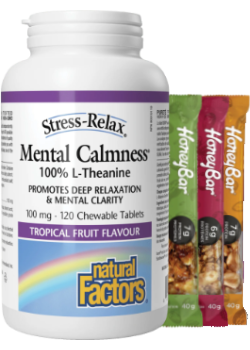 Stress-Relax Mental Calmness - 120 Chew Tabs + BONUS