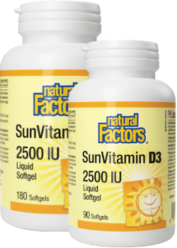 SunVitamin D3 2,500iu - 180 + 90 Softgels 