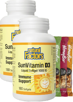 SunVitamin D3 1,000iu - 180 + 180 Softgels (2 For Deal) + BONUS