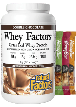 Whey Factors Protein (Double Chocolate) - 1kg + BONUS