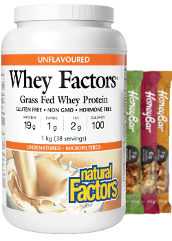 Whey Factors Protein (Unflavoured) - 1kg + BONUS