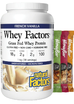 Whey Factors Protein (Vanilla) - 1kg + BONUS