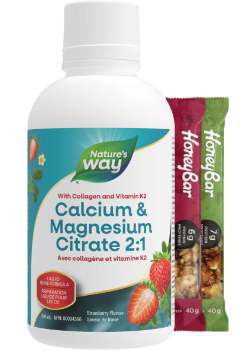 Calcium & Magnesium Citrate 2:1 With Vitamin K2 And Collagen (Strawberry) - 500ml + BONUS