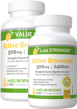 Active Bromelain 500mg (2400GDU) - 240 + 120 V-Caps FREE
