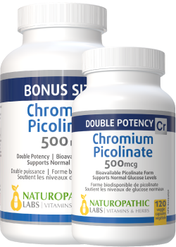 Chromium Picolinate 500mcg - 300 + 120 V-Caps FREE