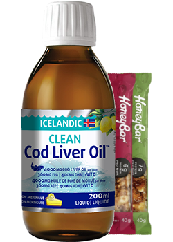Clean Icelandic Cod Liver Oil (Lemon) - 200ml + BONUS