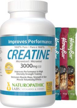 Creatine 3000mg (Micronized) - 120 V-Caps + BONUS