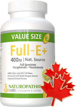 Full Spectrum Vit. E 400iu (+ Tocotrienols, Black Pepper, & MCT) - 240 Softgels + BONUS
