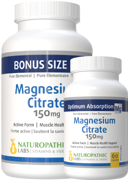 Magnesium Citrate 150mg - 180 + 60 Caps FREE