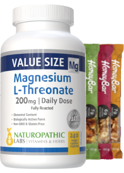 Magnesium L-Threonate 200mg (Daily Dose) - 240 V-Caps + BONUS