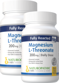 Magnesium L-Threonate 200mg (Daily Dose) - 60 + 60 V-Caps FREE
