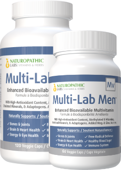 Multi-Lab Men's Bioavailable Daily Vitamin - 120 + 60 V-Caps FREE