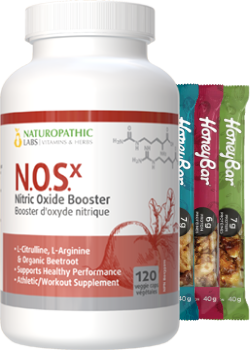 NOSx Nitric Oxide Booster 633mg - 120 V-Caps + BONUS