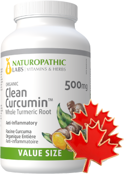 Organic Clean Curcumin (Whole Turmeric Root) 500mg - 500 V-Caps + BONUS