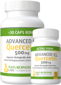 Quercetin (Advanced Q3) 500mg - 120 + 60 Caps FREE