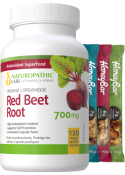 Red Beet Root 700mg (Organic) - 120 V-Caps + BONUS