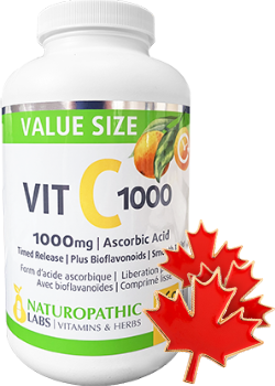 Vitamin C 1,000mg Timed Release - 360 Tabs + BONUS
