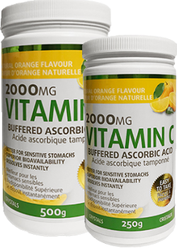 Vitamin C Buffered 2,000mg (Orange) - 500 + 250g Crystals FREE