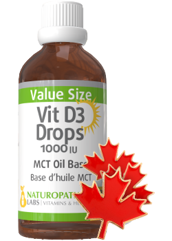 Vitamin D Drops 1,000iu (MCT Oil Base) - 60ml + BONUS