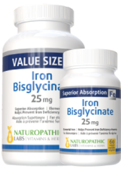 Iron Bisglycinate 25mg - 240 Caps + BONUS