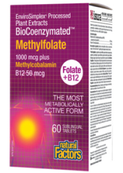 METHYLFOLATE PLUS METHYLCOBALAMIN (FOLATE+B12) 1000MCG/50MCG - 60 SUBLINGUAL TABS