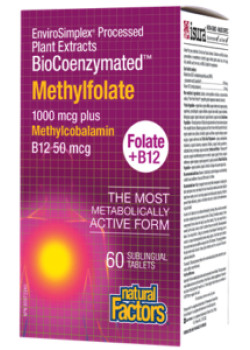 BioCoenzymated Methylfolate 1,000mcg + Methylcobalamin B-12 50mcg - 60 Sublingual Tabs