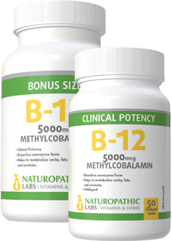 B-12 Methylcobalamin 5,000mcg Sublingual - 120 + 50 Lozenges FREE