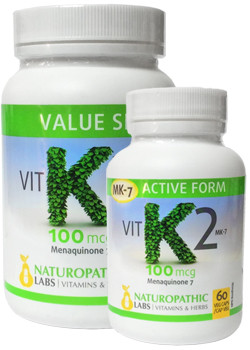 Vitamin K2 100mcg - 150 + 60 V-Caps FREE