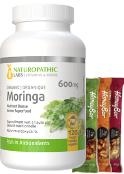 Moringa 600mg (Organic) - 120 V-Caps + BONUS