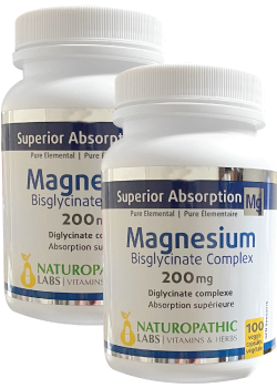 Magnesium Bisglycinate 200mg - 100 + 100 Caps FREE