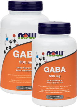 GABA 500mg (Plus B-6) - 200 + 100 Caps FREE