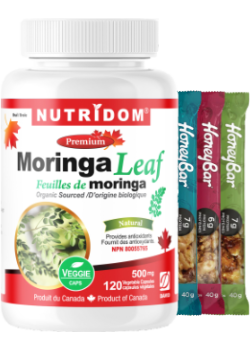 Moringa Leaf 500mg (Organic) - 120 V-Caps + BONUS