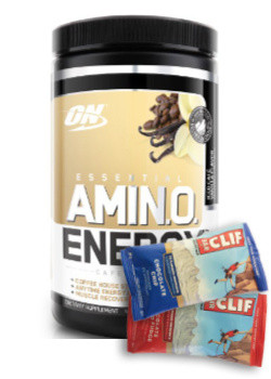Amino Energy (Iced Cafe Vanilla) - 300g (30 Servings) + BONUS - Optimum Nutrition