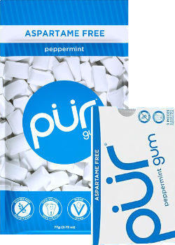 Pur Gum (Peppermint Aspartame Free) - 77g + 9 Pieces FREE