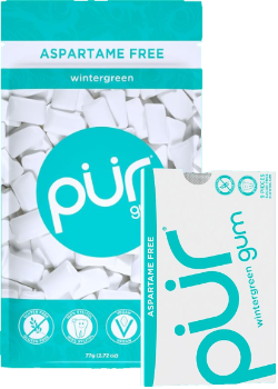 Pur Gum (Wintergreen Aspartame Free) - 77g + 9 Pieces FREE