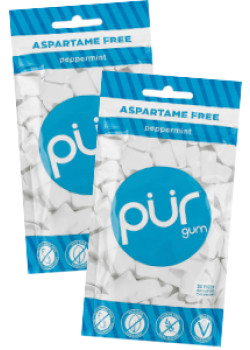 Pur Gum (Peppermint Aspartame Free) - 77 + 77g FREE