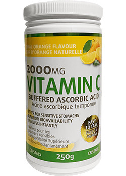 Vitamin C Buffered 2,000mg (Orange) - 250g Crystals