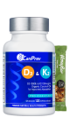 D3 & K2 (Organic Coconut Oil) - 120 Softgels + BONUS