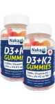 D3 + K2 Gummies (Natural Tropical Fruit) - 60 Gummies + BONUS