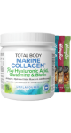 Total Body Marine Collagen With Hyaluronic Acid Glutamine & Biotin (Unflavoured) - 135g + BONUS