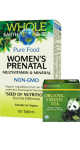 Whole Earth & Sea Pure Food Women's Prenatal Multivitamins - 60 Tabs + BONUS