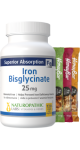 Iron Bisglycinate 25mg - 120 Caps + BONUS