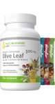 Olive Leaf Extract 500mg (Organic / 20% Oleuropein) - 120 V-Caps + BONUS
