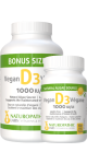 Vitamin D 1,000iu (Vegan) - 240 + 60 Caps FREE