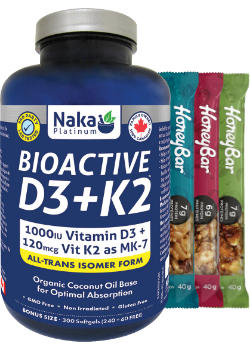Buy Naka D3 + K2 (MK-7 FORM) 1000IU + 120MCG