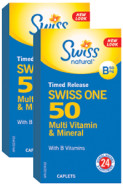 Swiss One 50 Time Release Multi - 72 + 72 Caplets (2 For Deal)