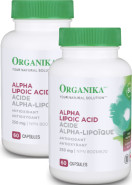 Alpha Lipoic Acid 250mg - 60 + 60 Caps (2 For Deal) - Organika