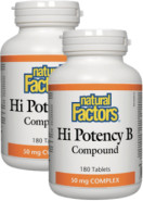 Hi Potency B Compound 50mg - 180 + 180 Tabs (2 For Deal)