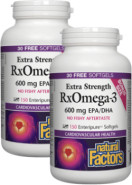 RxOmega-3 Factors Extra Strength - 150 + 150 Softgels (2 For Deal)