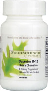 Sublingual B12 + (Foremerly Superior B-12 + Cherry Chew Tabs) - 100 Veggie Tabs - Food Science